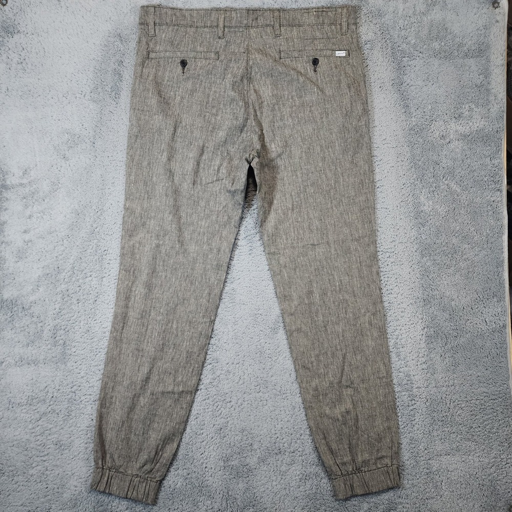 Levis Chambray Linen Cotton Pants Men 36x34 Fits 38x32 Gray Chino Tapered Casual - Picture 4 of 13
